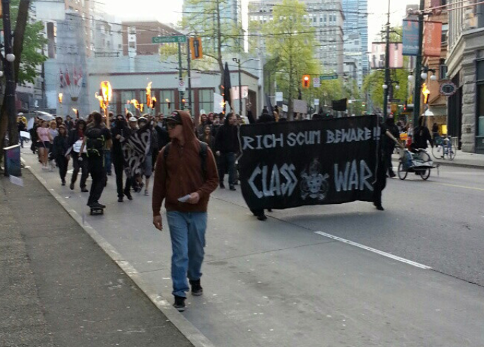 The Vancouver Police Department just let them roam with torches...