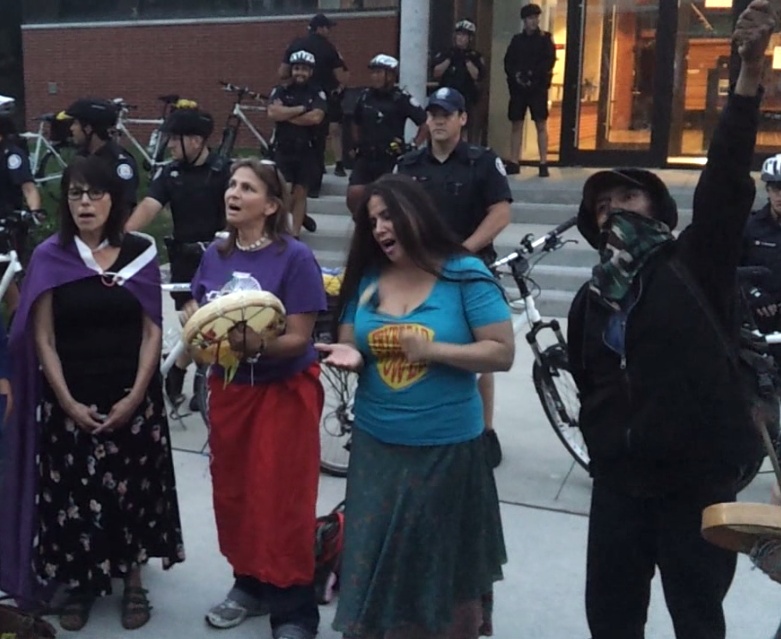The Occupy Toronto Livestream drummers co-opting Sammy Yatim's memorial...