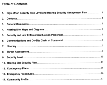 NEB-Security-plan-table-of-contents-FOI