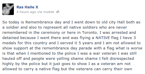 davin-ouimet-davyn-calfchild-facebook-veteran-native-flag-remembrance-day
