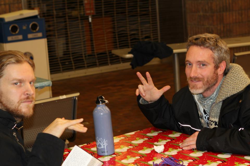 Trey Winney & Dave Vasey Making Gang Signals At A Common Front Meeting...