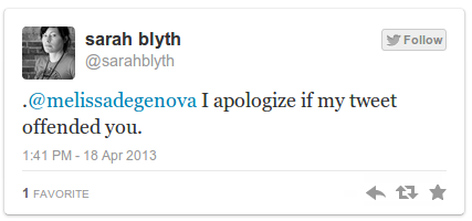 Not quite an apology...