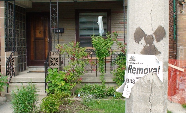 In front of another house on Bartlett Ave...