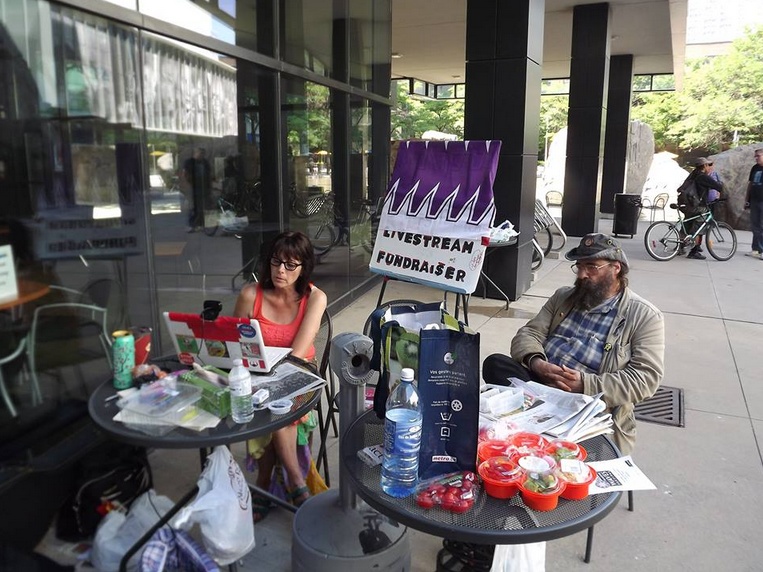 Captain Yarr & Sigrid Kneve at Ryerson University... (photo by Lawrence McCurry)