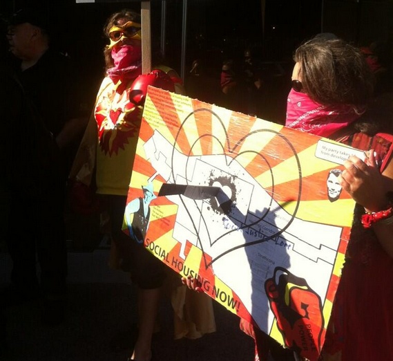 Anarchist Tami Starlight (left) and Harsha Walia(?)