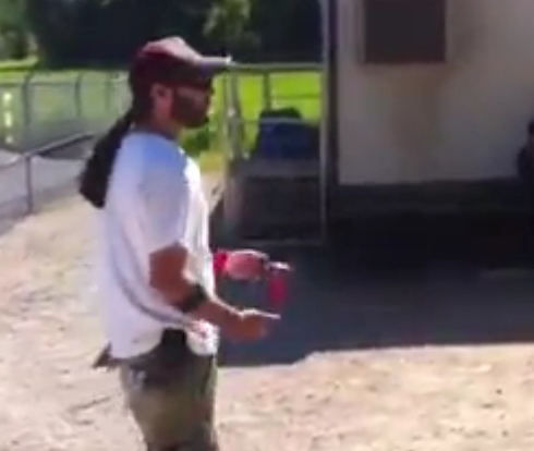 Alex Hundert at the Westover Line 9 occupation...