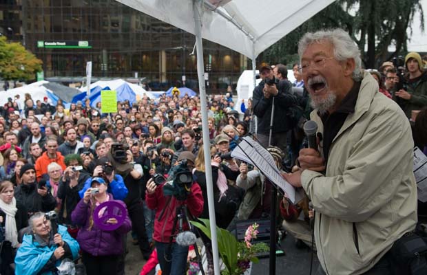 David Suzuki speaking at Occupy Vancouver in 2011