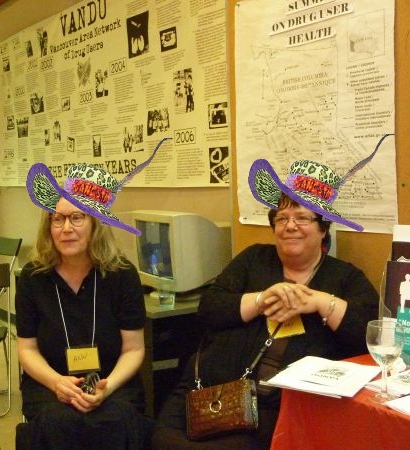 Ann Livingston (on the left) poverty pimping it with Libby Davies...