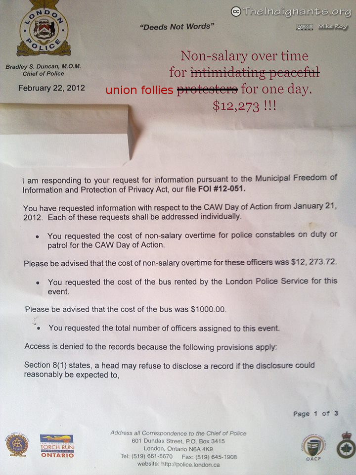 london-ontario-police-caw-union-follies