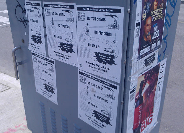 The other signs on the right were politely fastened with tape