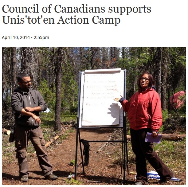 Harjap Grewal of the Council of Canadians with Harsha Walia...