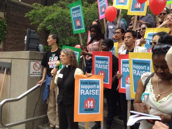 Maggie Helwig at an OFL rally last month