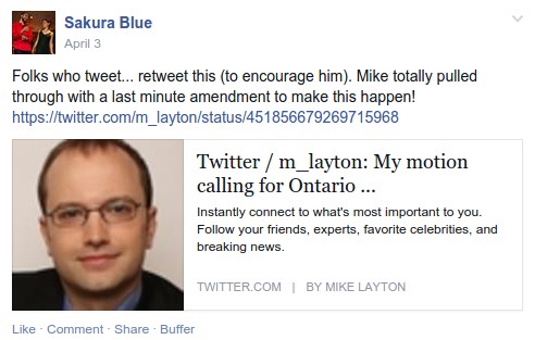 Last minute "leadership" from Mike Layton...