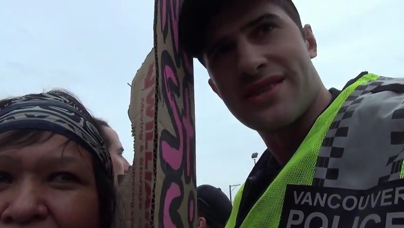 The VPD were commendably calm, despite the abusiveness...