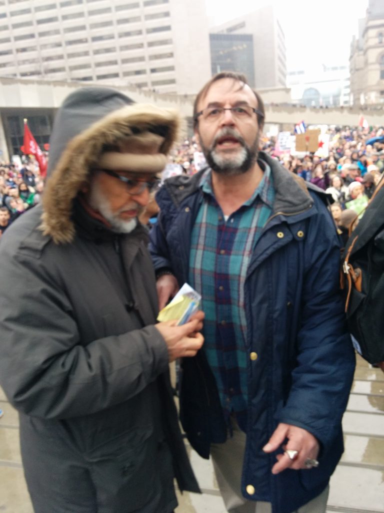 Zafar Bangash and Ali Mallah on the stage