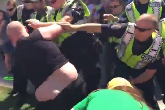 Bert Easterbrook showing plumbers crack...