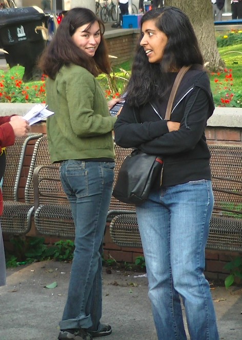 American anarchist Sakura Saunders (left)