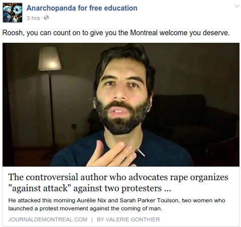 Montreal's AnarchoPanda   promotes sex tourism guru...