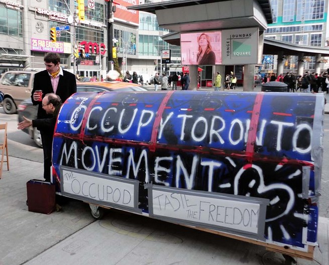 Occupy Toronto's "Occupod", built by Gregory Alan Elliott